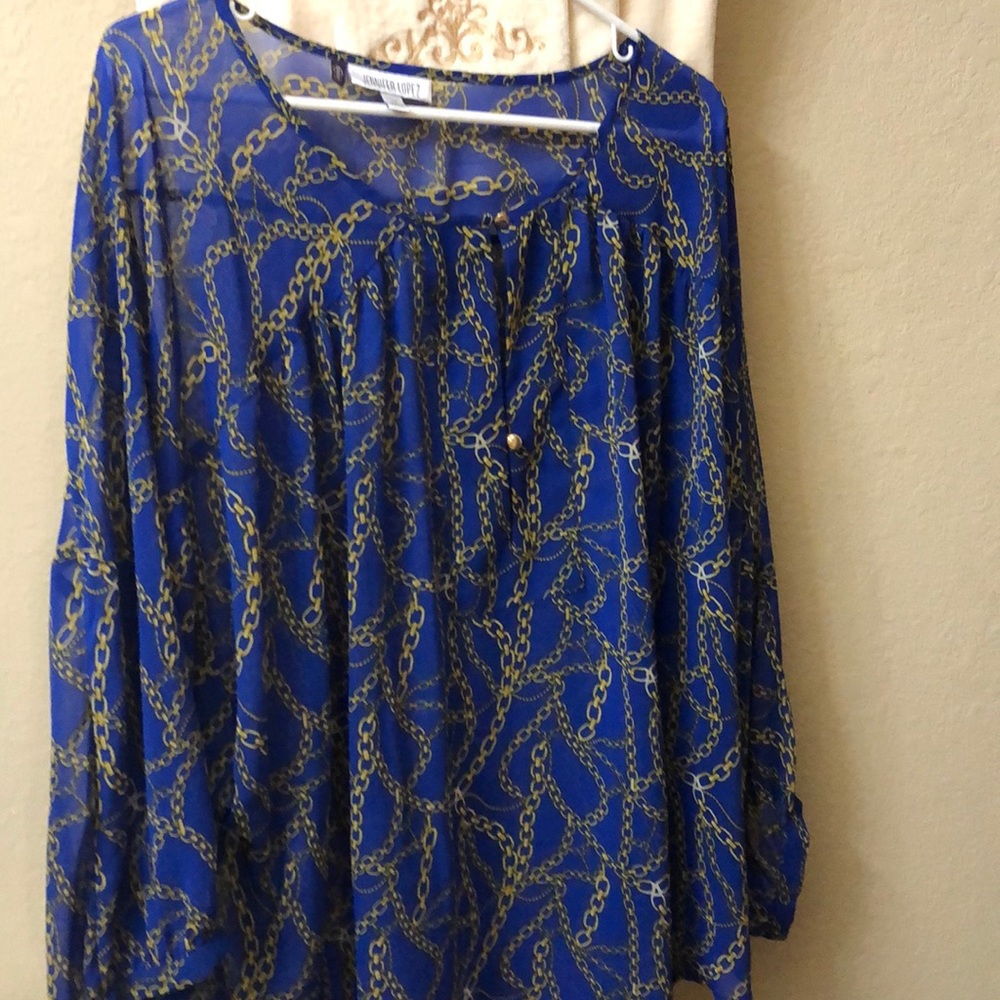 Jennifer Lopez silk blouse
